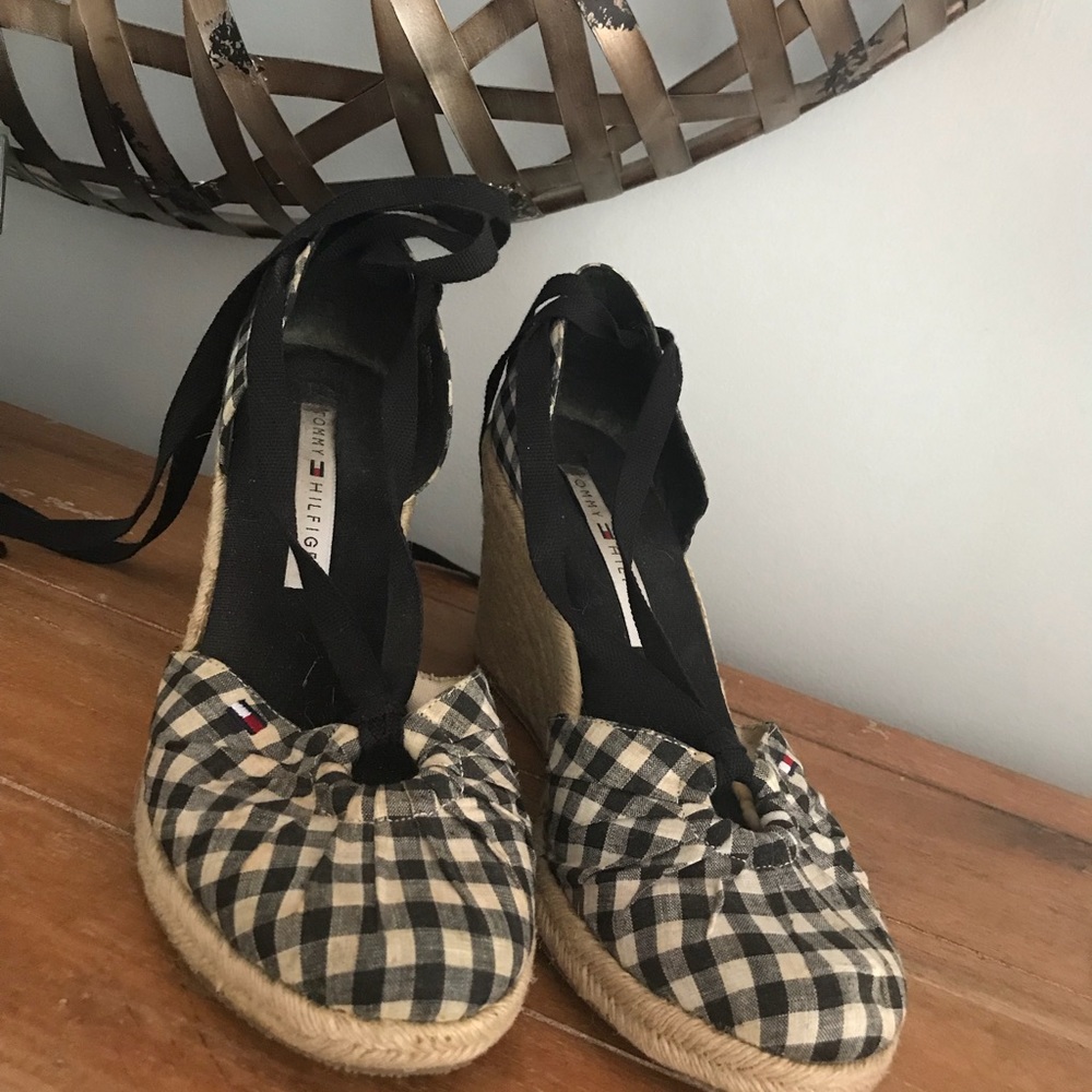 Tommy Hilfiger espadrille wedges 10